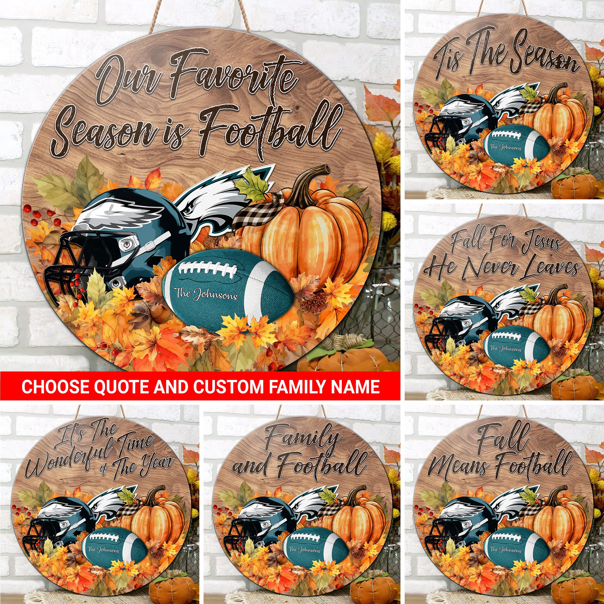 Philadelphia Eagles Shape Wooden Sign Custom Your Family Name And Choose Your Quotes, Sport Sign, Sport Gifts For Fan, Home Decorations EHIVM-59899